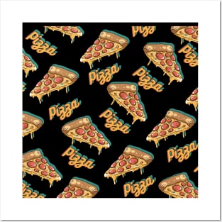 Tasty pizza slyce pattern Posters and Art